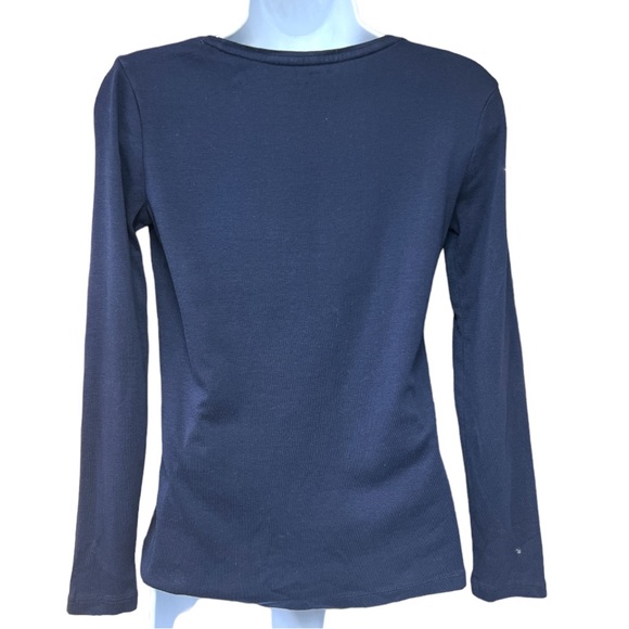 SzP The Talbots Tee Long Sleeve Blue Top - Picture 4 of 5